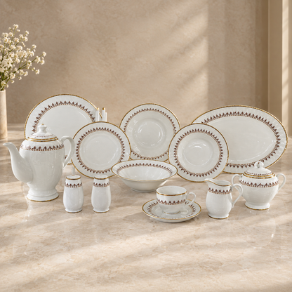 طقم عشاء ٥١ قطعة ذهبي - gc11800a
