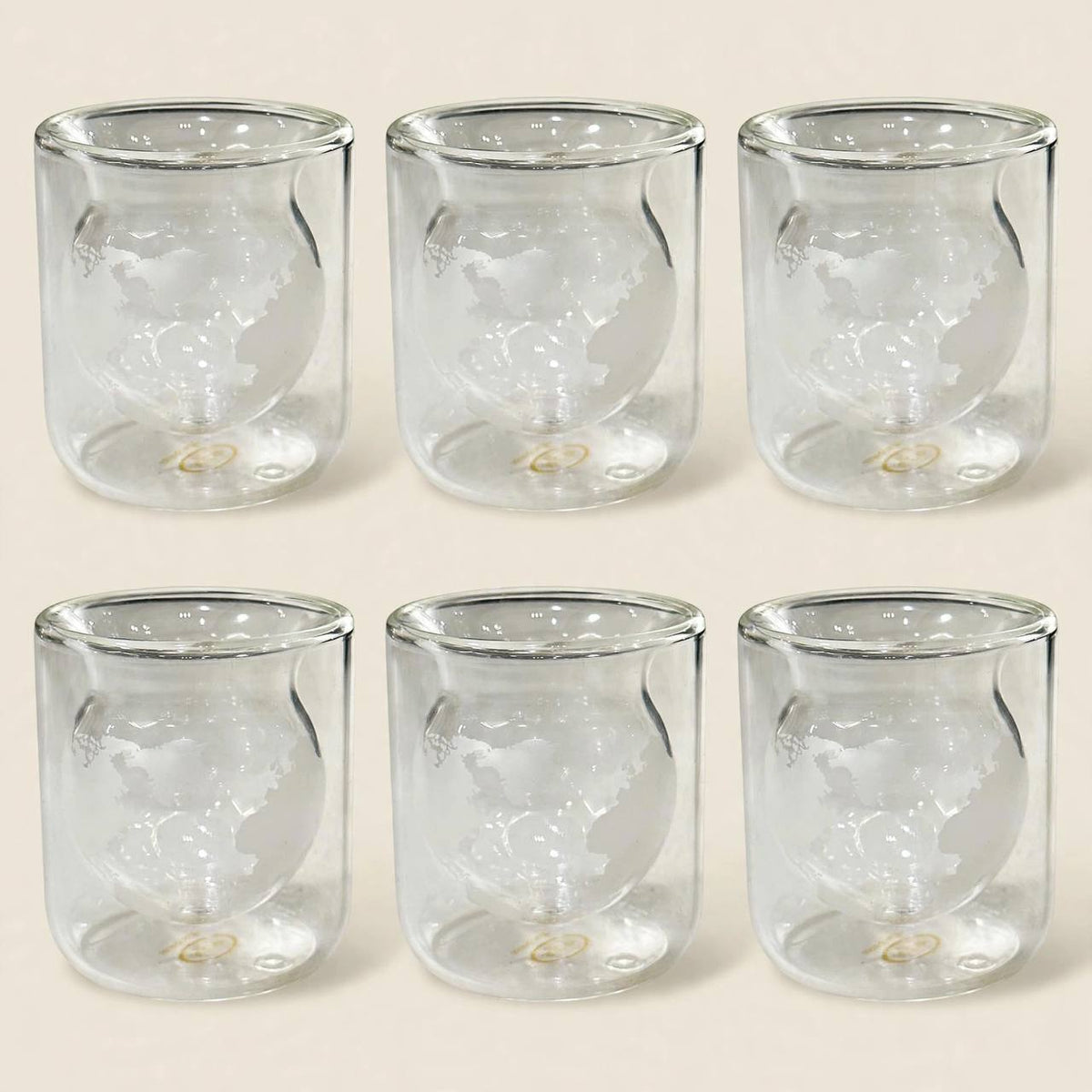 Marble Gray & Gold Tea & Coffee Set with Clear Acrylic Tray & Floral Accent