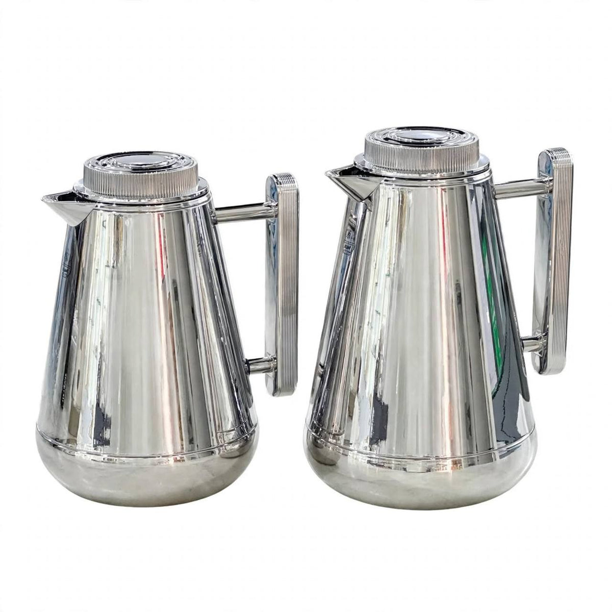 Al Saif Silver Thermal Dallah Set (2-Piece, 1L & 0.75L)