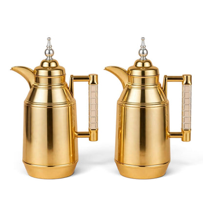 Mahra Luxurious M/Gold 2-Piece Thermal Coffee & Tea Dallah Set