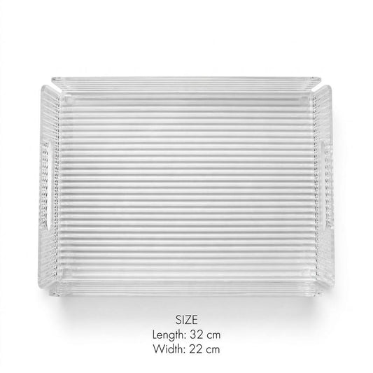 Acrylic Serving Tray with Integrated Cutout Handles – 32 × 22 cm