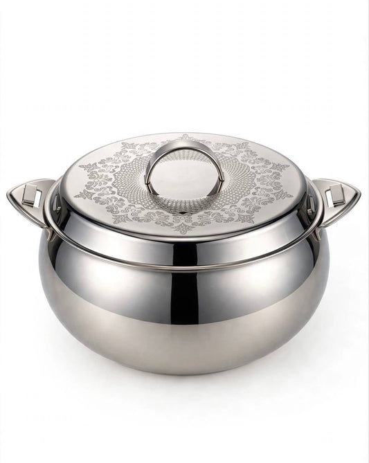 Royal Insulated Stainless Steel Thermal Food Warmer with Laser-Etched Lid & Dual Locking Clamps – 7500 ml