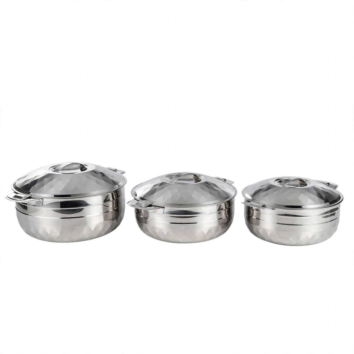 Classic Diamond 3-Piece Hotpot Serving Set (2500ML, 3500ML, 5000ML)