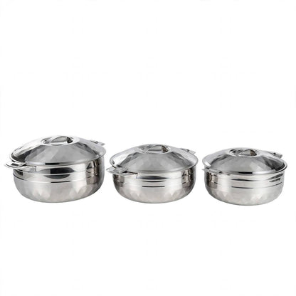 Classic Diamond 3-Piece Hotpot Serving Set (2500ML, 3500ML, 5000ML)