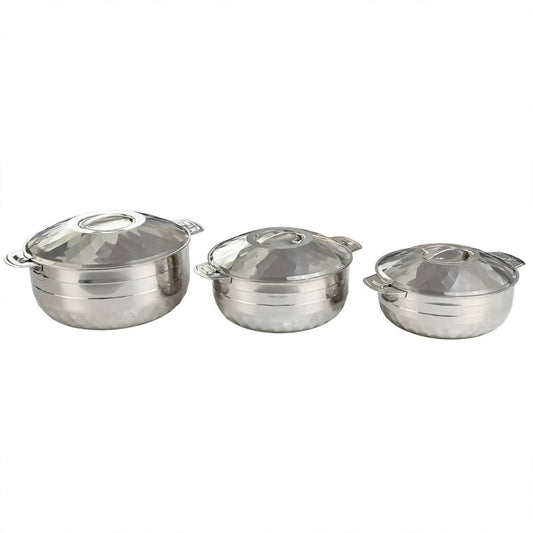 Classic Diamond 3-Piece Large Hotpot Serving Set (3500ML, 5000ML, 8500ML)