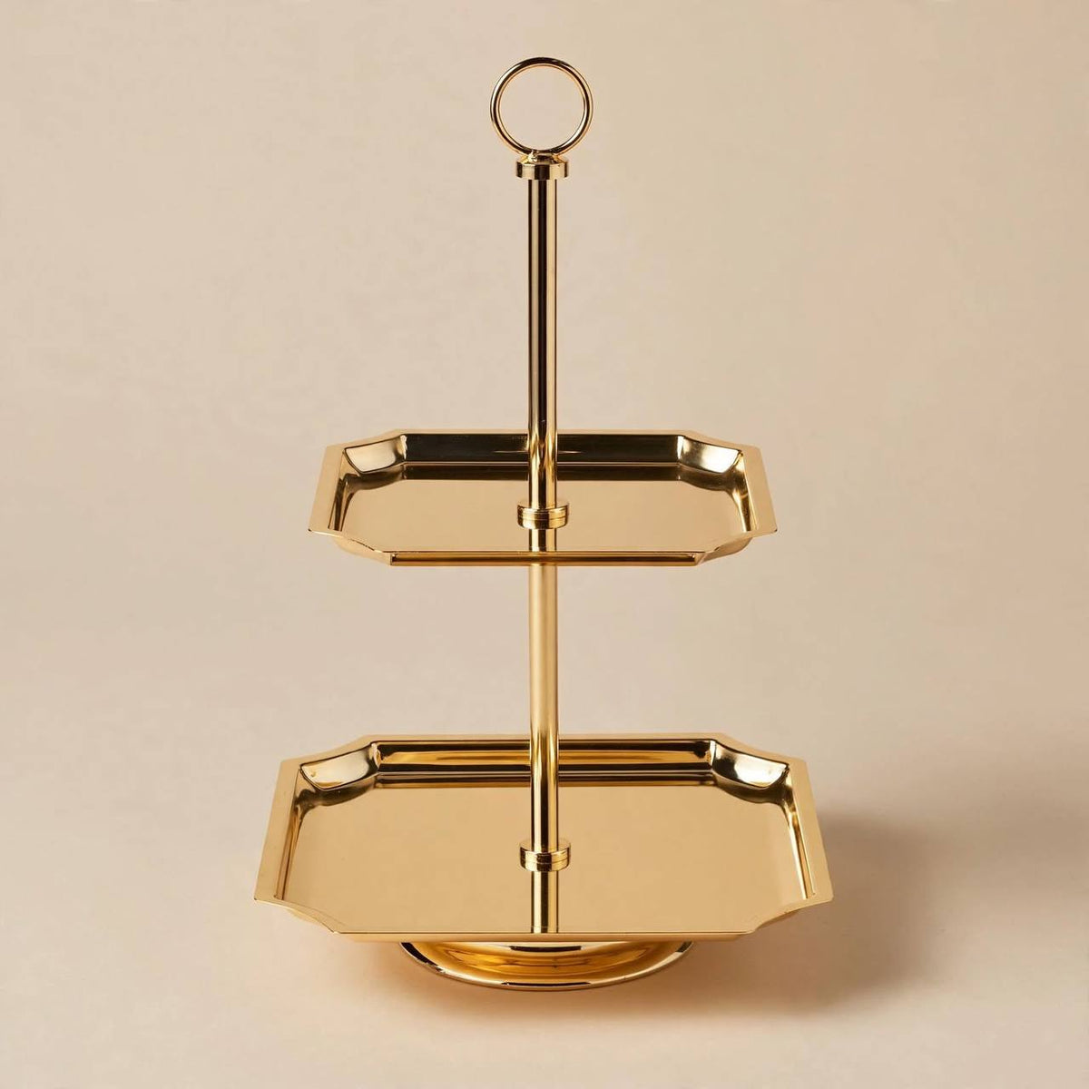طبق حلوى من طبقتين SQ gold-cd-7541