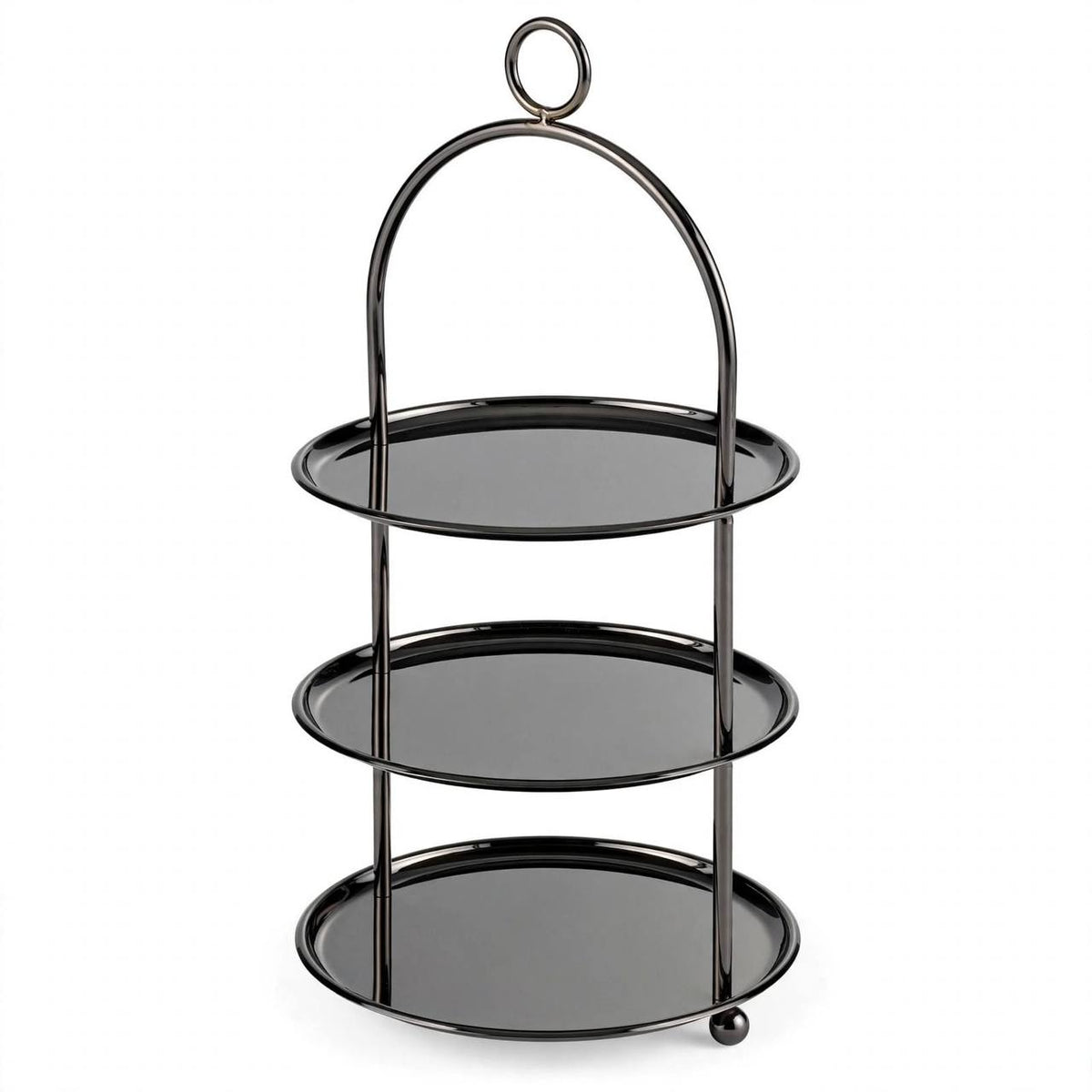 Large Chrome 3-Tier Round Candy & Sweets Display Stand