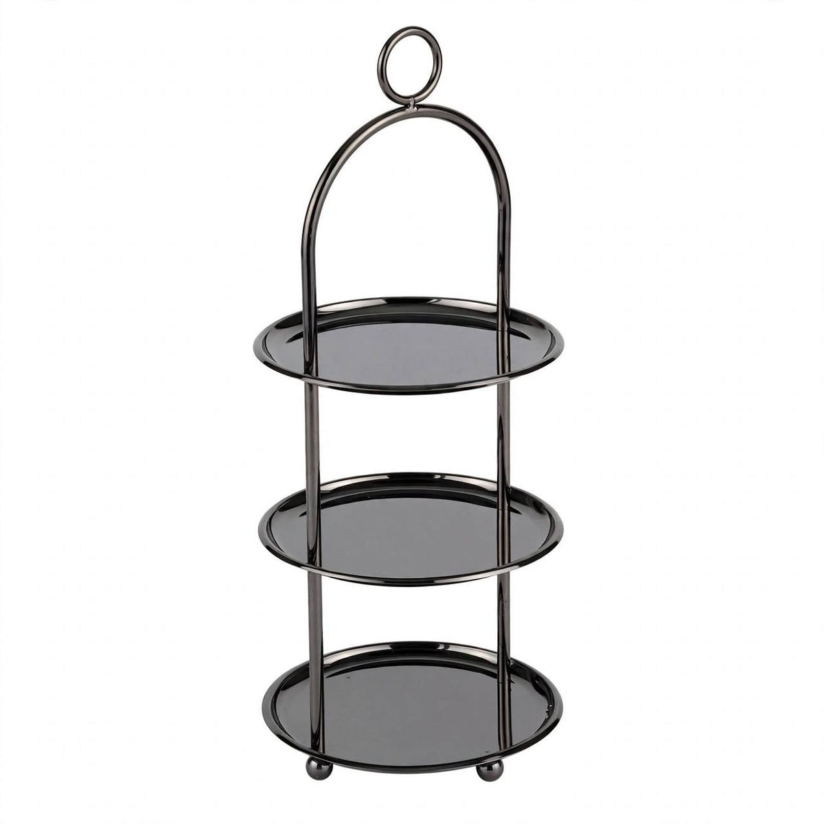 Small Chrome 3-Tier Round Candy & Sweets Display Stand