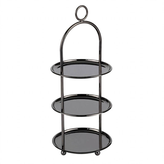 Small Chrome 3-Tier Round Candy & Sweets Display Stand