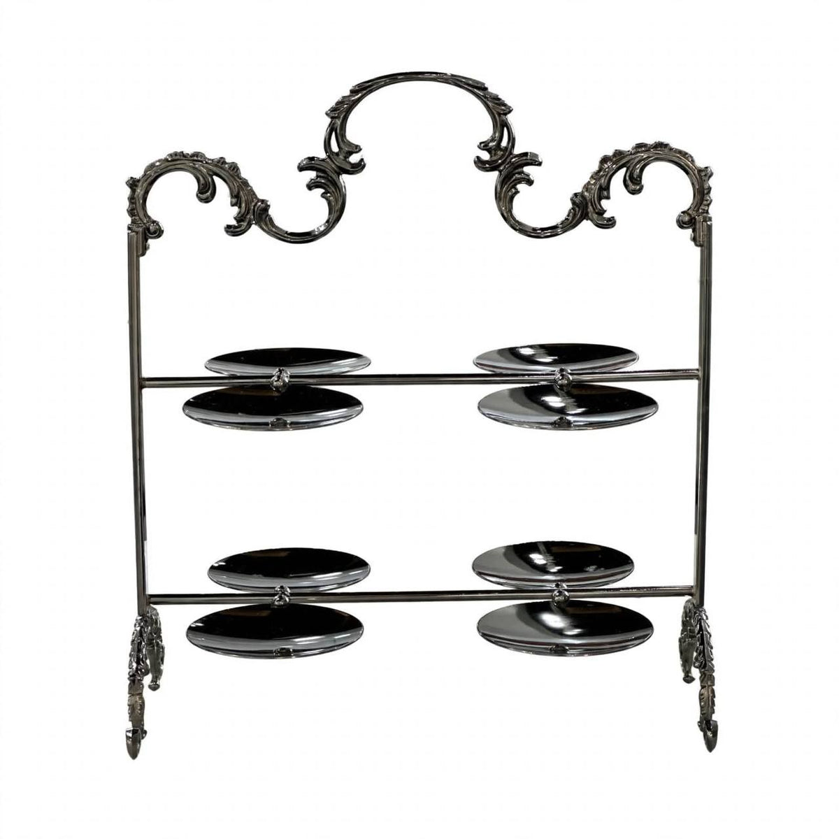 Elegant 8-Plate Tiered Cupcake & Dessert Display Stand – Polished Chrome