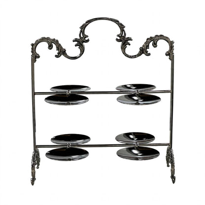 Elegant 8-Plate Tiered Cupcake & Dessert Display Stand – Polished Chrome