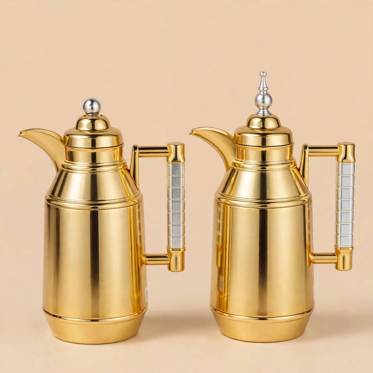 Mahra Luxurious M/Gold 2-Piece Thermal Coffee & Tea Dallah Set