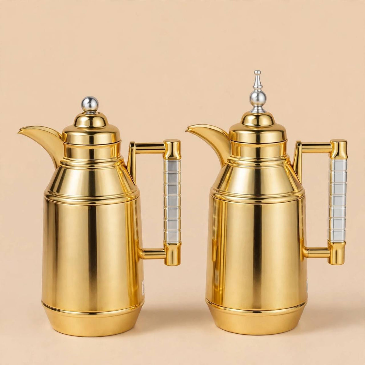 Mahra Luxurious M/Gold 2-Piece Thermal Coffee & Tea Dallah Set