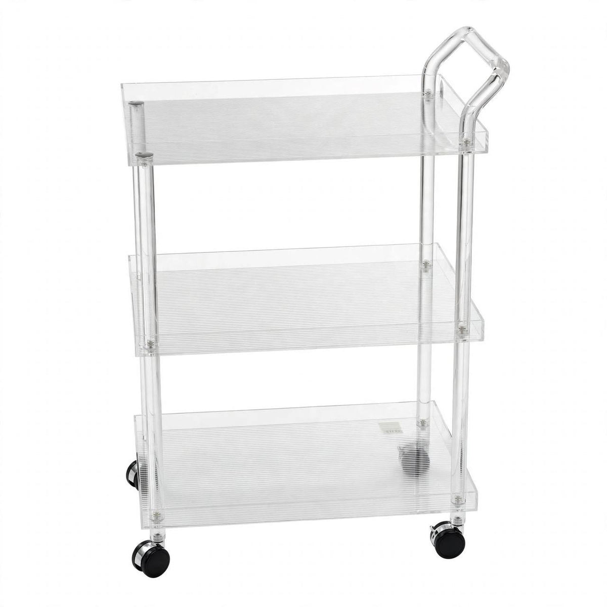 3-Tier Luxury Clear Acrylic Hospitality Serving Trolley