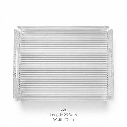 Acrylic Serving Tray with Integrated Cutout Handles – 26.5 × 17 cm