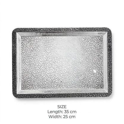 صينية مستطيلة (S) فضية-fp812513ss