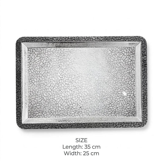 صينية مستطيلة (S) فضية-fp812513ss