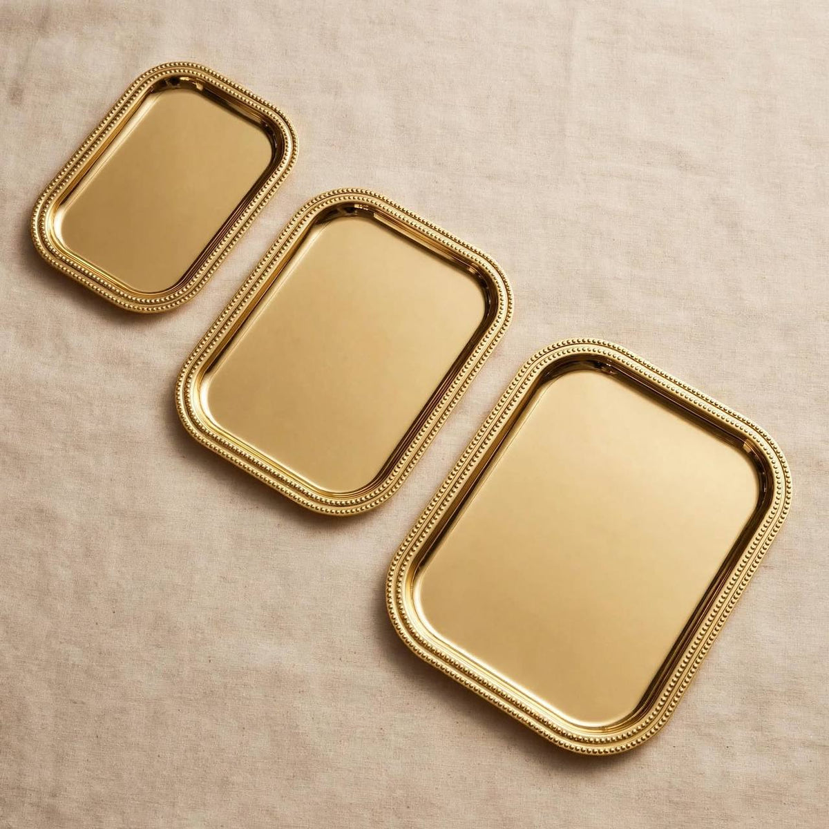 صينية مستطيلة 3 قطع f/gold-5703