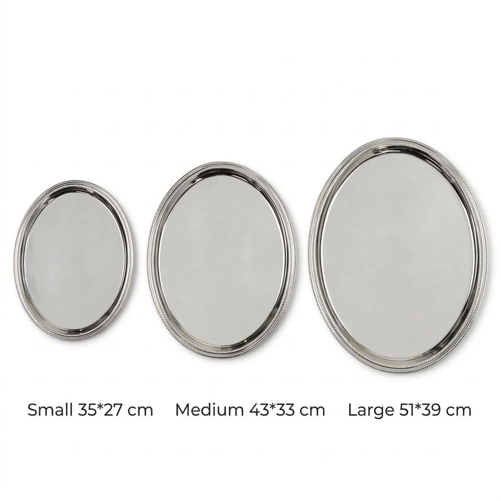 صينية بيضاوية 3 قطع f/silver-5704
