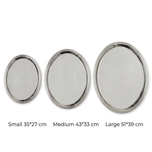 صينية بيضاوية 3 قطع f/silver-5704