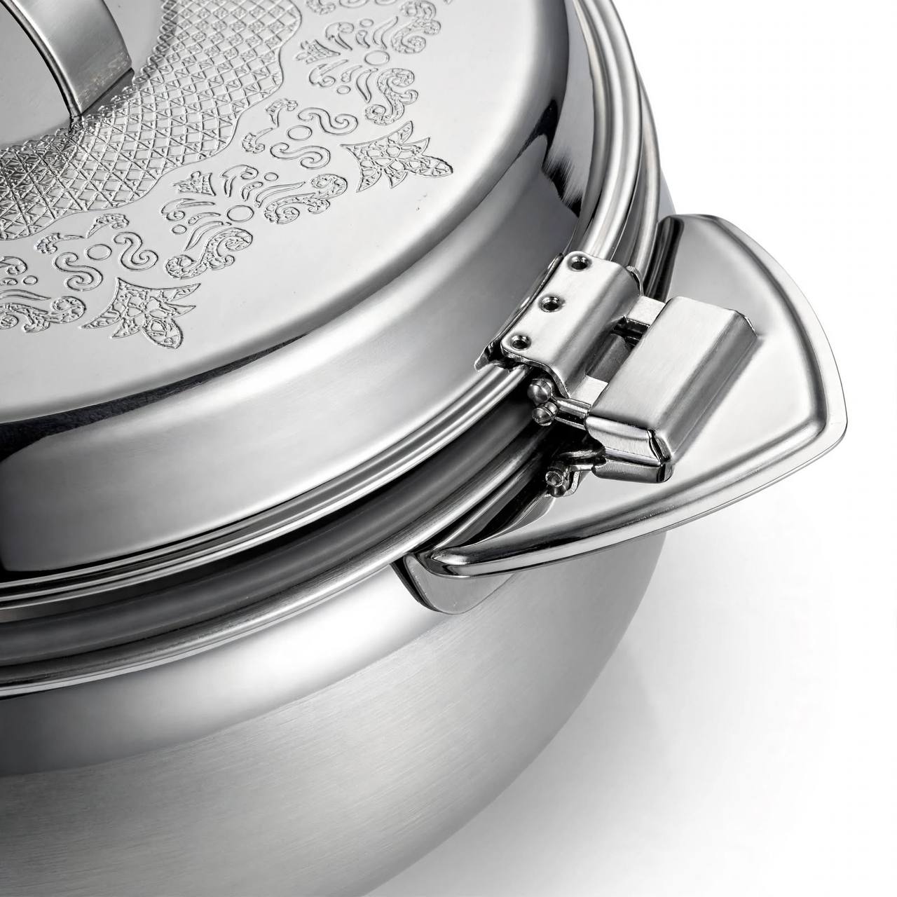 Royal Insulated Stainless Steel Thermal Food Warmer with Laser-Etched Lid & Dual Locking Clamps – 7500 ml