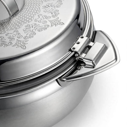 Royal Insulated Stainless Steel Thermal Food Warmer with Laser-Etched Lid & Dual Locking Clamps – 2500 ml