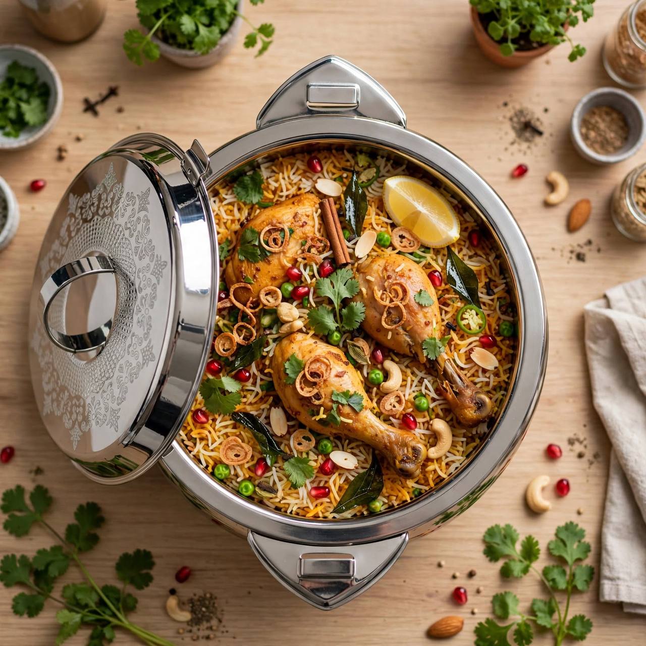 Royal Insulated Stainless Steel Thermal Food Warmer with Laser-Etched Lid & Dual Locking Clamps – 7500 ml