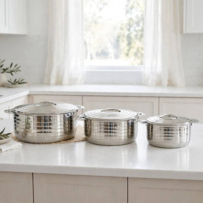 Classic Line 3-Piece Hotpot Serving Set (1000ML, 1500ML, 2500ML)