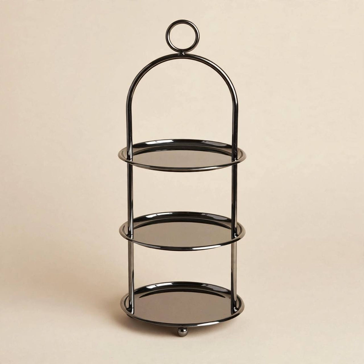 Small Chrome 3-Tier Round Candy & Sweets Display Stand