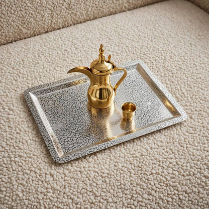 صينية مستطيلة (L) فضية-fp812513ls