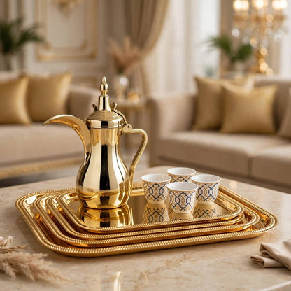 صينية مستطيلة 3 قطع f/gold-5703
