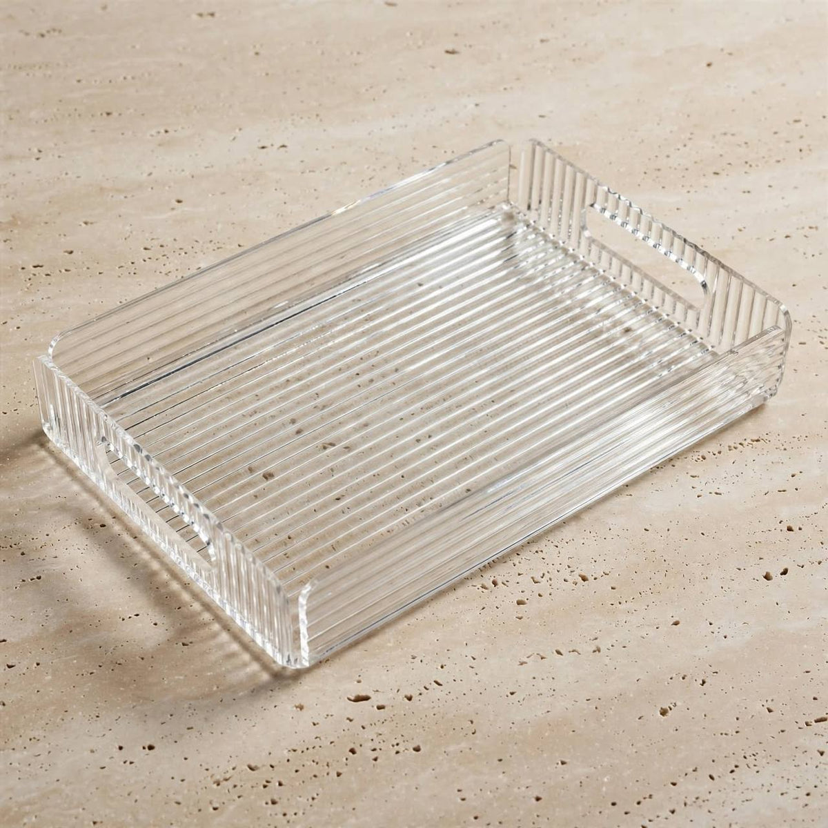Acrylic Serving Tray with Integrated Cutout Handles – 32 × 22 cm