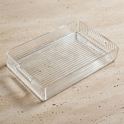 Acrylic Serving Tray with Integrated Cutout Handles – 32 × 22 cm