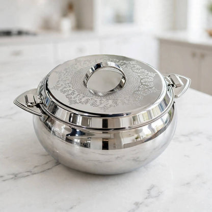 Royal Insulated Stainless Steel Thermal Food Warmer with Laser-Etched Lid & Dual Locking Clamps – 2500 ml
