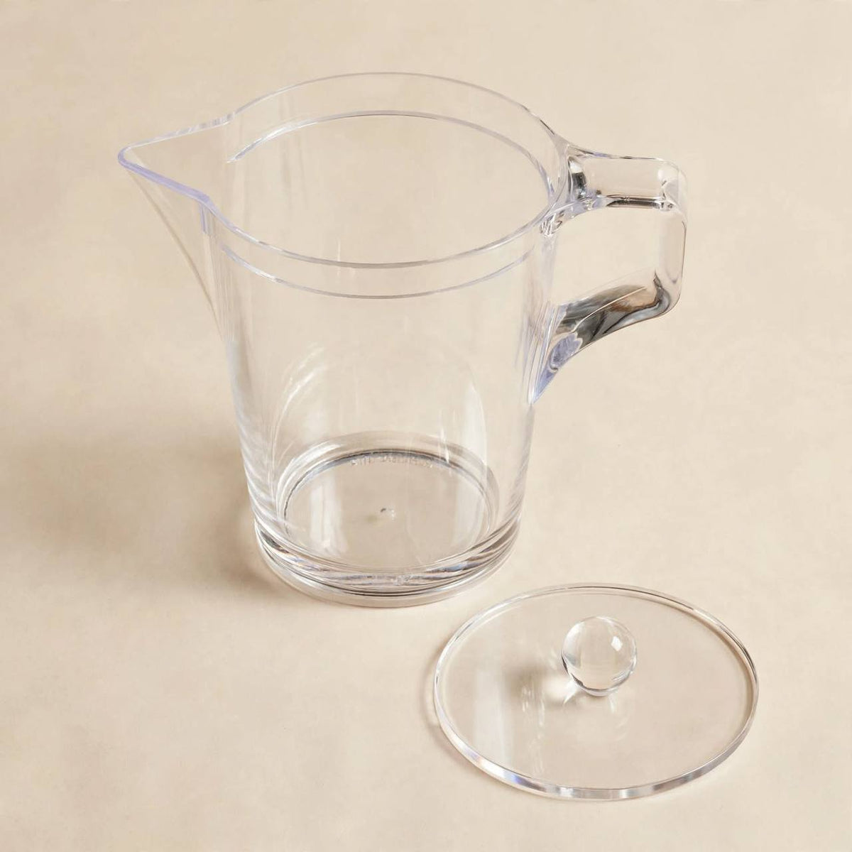 Shatterproof Clear Acrylic Mini Pitcher with Lid & Handle – 14x14cm