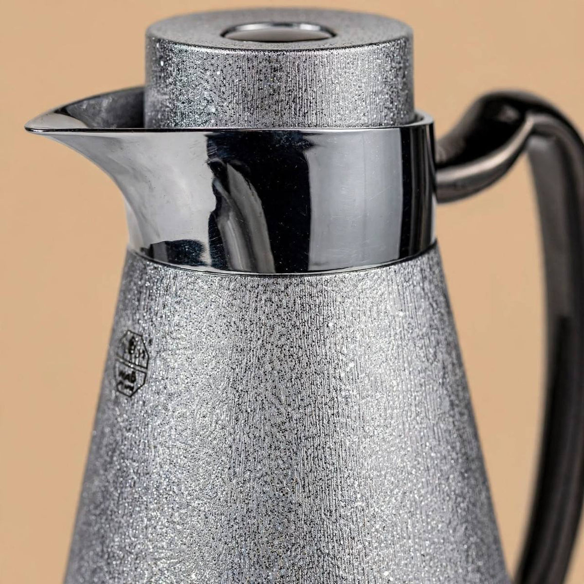 Al Saif Silver & Chrome Thermal Dallah Set (2-Piece, 1 Liter Each)
