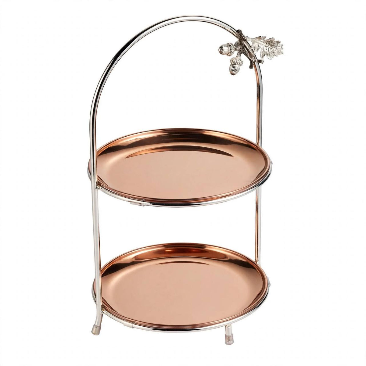 Product Title: Silver & Gold-Tone 2-Tier Round Candy & Sweets Display Stand