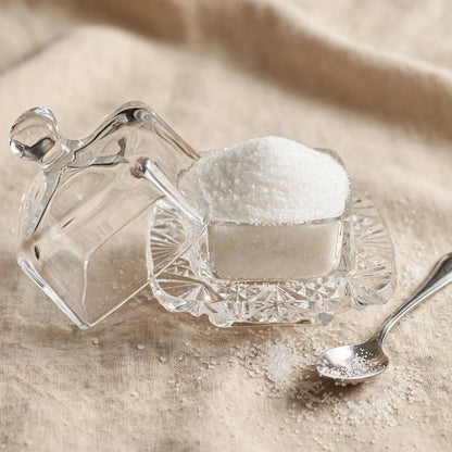 Square Crystal Glass Cloche Sugar & Butter Dish with Lid – 11x10cm