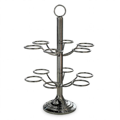 12-Cup Vertical Arabic Coffee Cup Holder – Polished Chrome