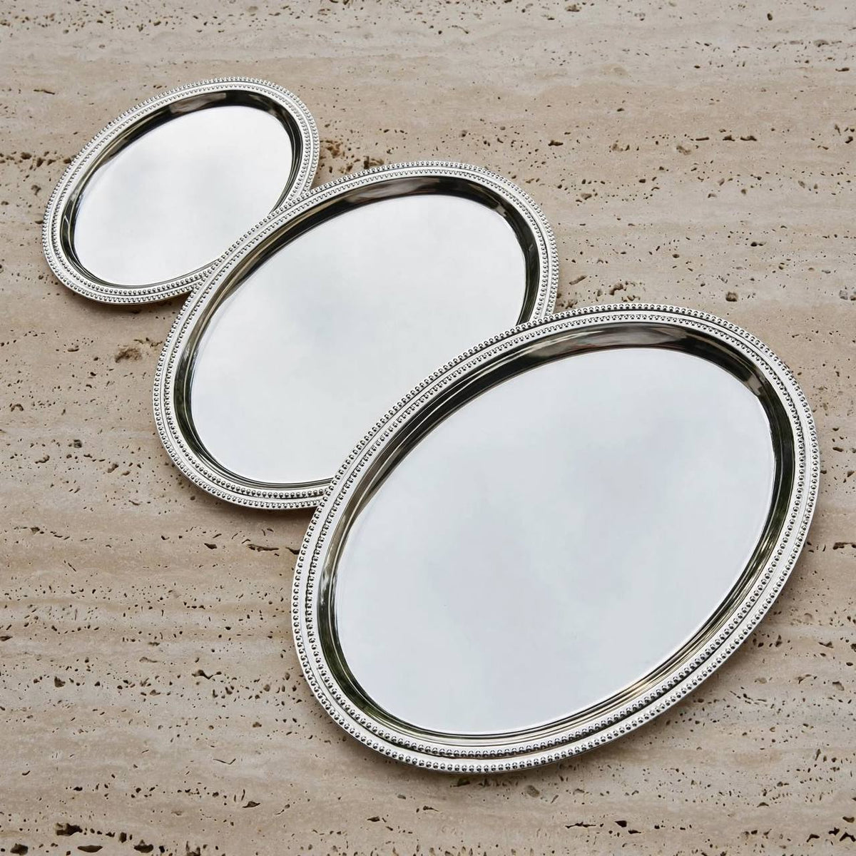صينية بيضاوية 3 قطع f/silver-5704