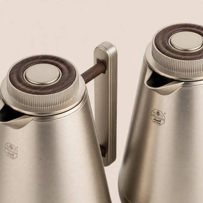 Al Saif M/Silver & Wood Thermal Dallah Set (2-Piece, 1L & 0.75L)