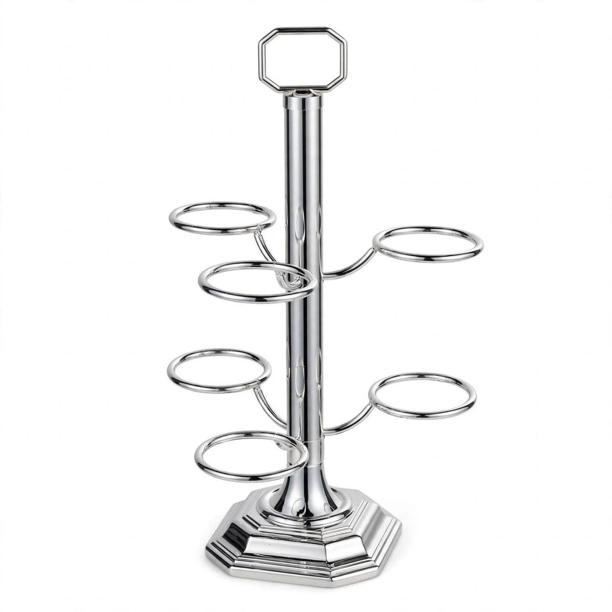 Vertical Arabic Coffee Cup Holder – Polished Silver
