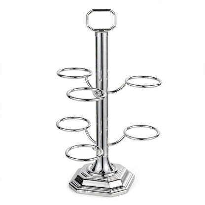 Vertical Arabic Coffee Cup Holder – Polished Silver