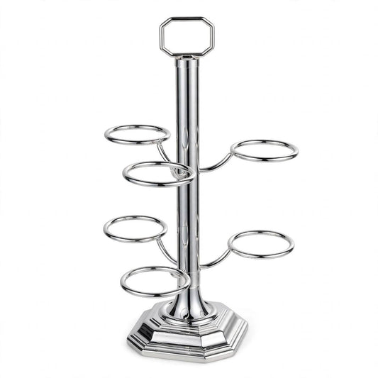 Vertical Arabic Coffee Cup Holder – Polished Silver