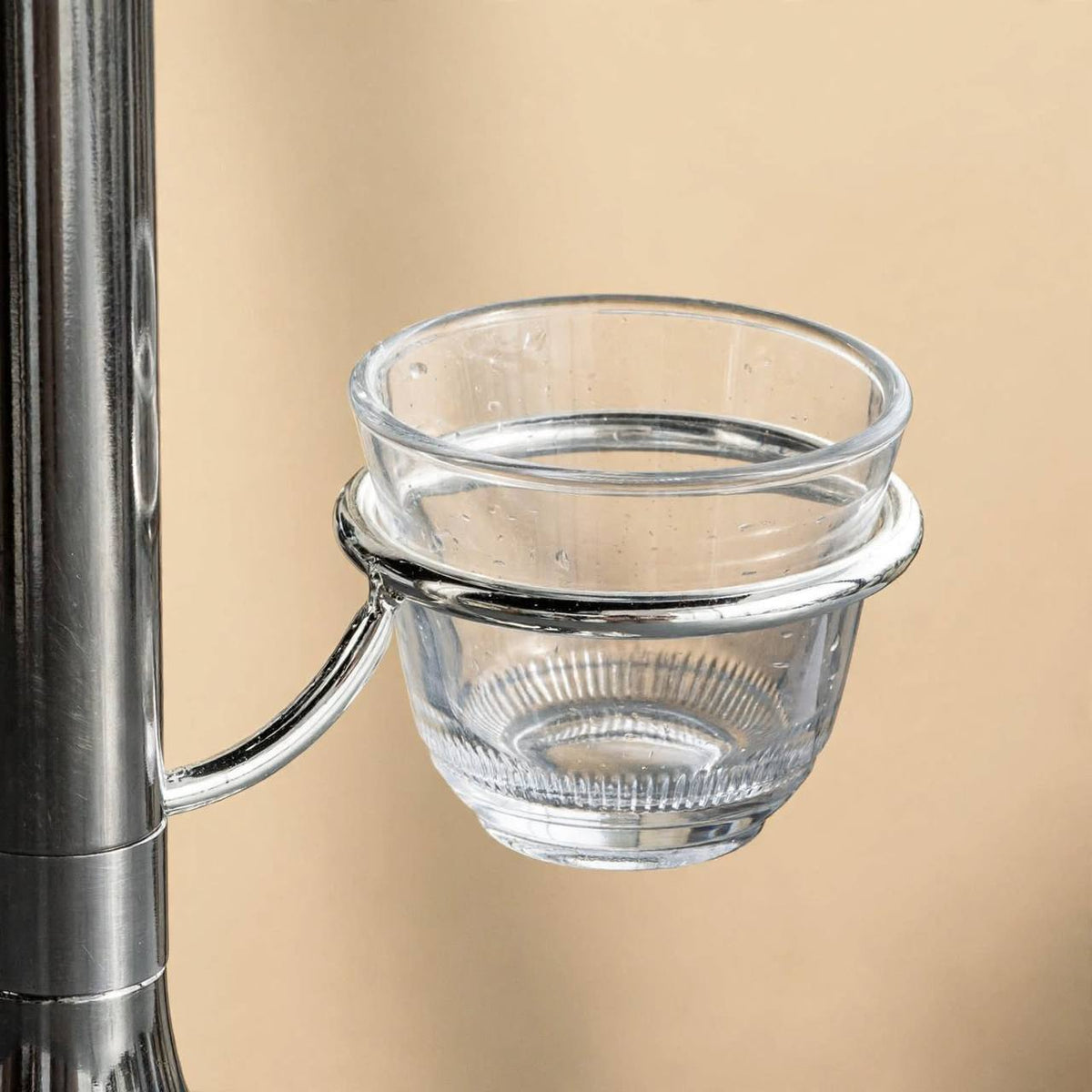 Vertical Arabic Coffee Cup Holder – Polished Chrome