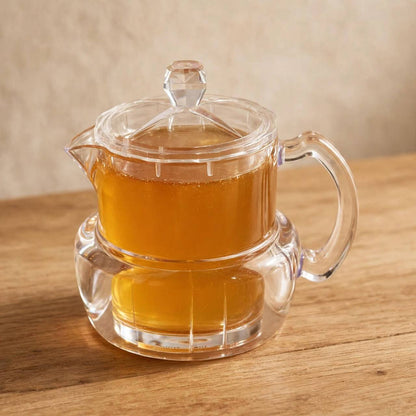 Shatterproof Clear Acrylic Jam & Creamer Jug with Diamond Finial Lid – 12x8cm