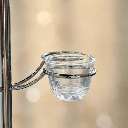 12-Cup Vertical Arabic Coffee Cup Holder – Polished Chrome