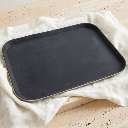 Rectangular Non-Slip PP Serving Tray Black – 41x31 cm