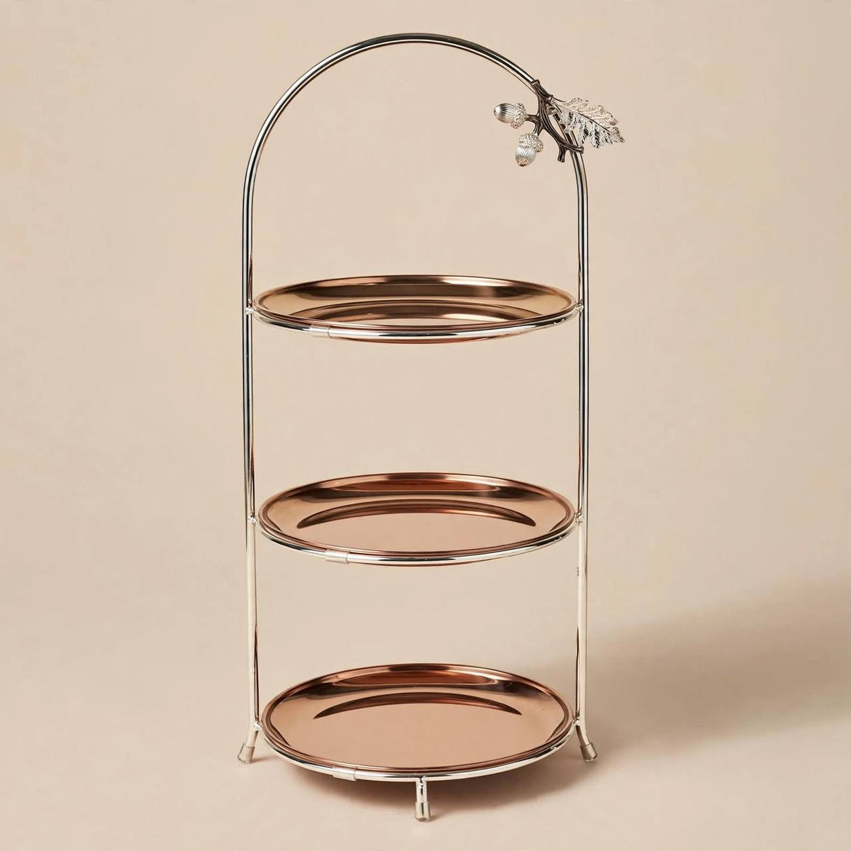 Silver & Gold-Tone 3-Tier Round Candy & Sweets Display Stand