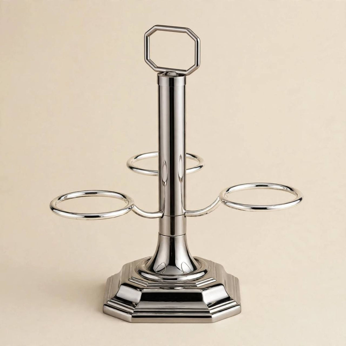 Vertical Arabic Coffee Cup Holder – Polished Chrome